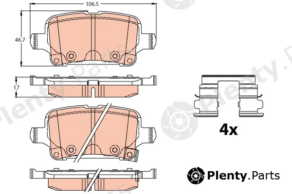 TRW GDB2180 — Brake Pad Set, disc brake