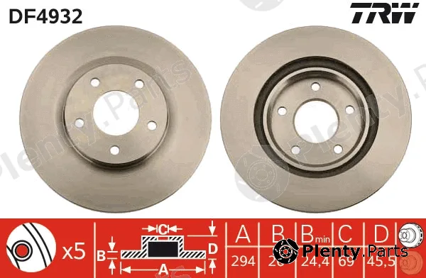 TRW DF4932 — Brake Disc