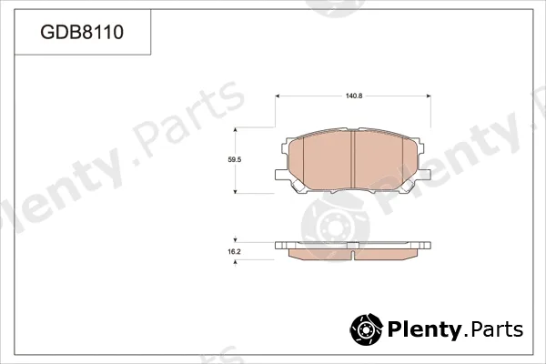 TRW GDB8110 — Brake Pad Set, disc brake