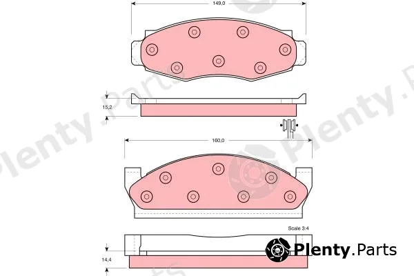 TRW GDB4022 — Brake Pad Set, disc brake