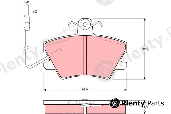 TRW GDB968 — Brake Pad Set, disc brake