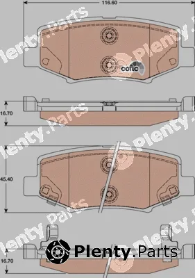 TRW GDB4145 — Brake Pad Set, disc brake COTEC