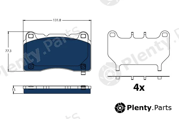 TRW GDB2198BTE — Brake Pad Set, disc brake ELECTRIC BLUE
