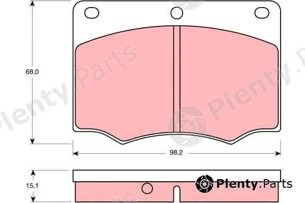 TRW GDB674 — Brake Pad Set, disc brake