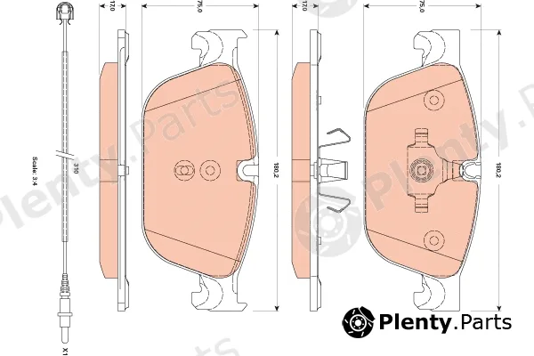 TRW GDB1889 — Brake Pad Set, disc brake