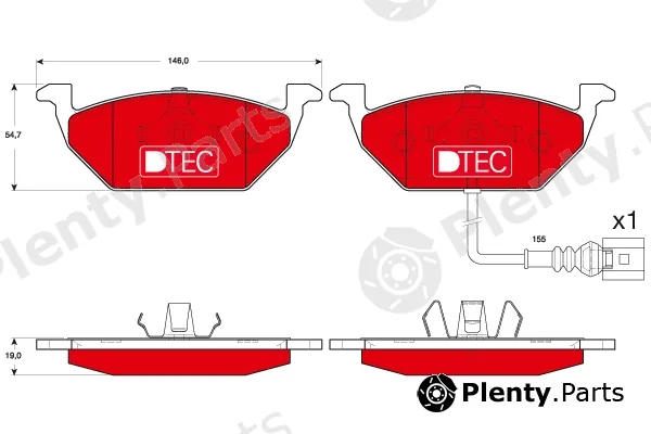 TRW GDB1658DTE — Brake Pad Set, disc brake DTEC COTEC