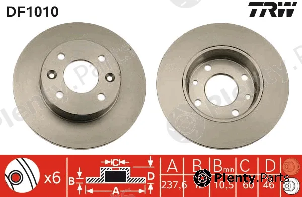 TRW DF1010 — Brake Disc