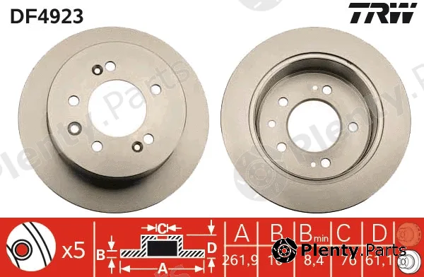 TRW DF4923 — Brake Disc