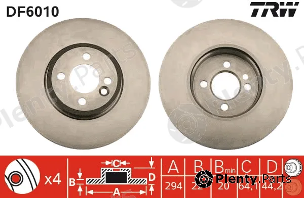TRW DF6010 — Brake Disc