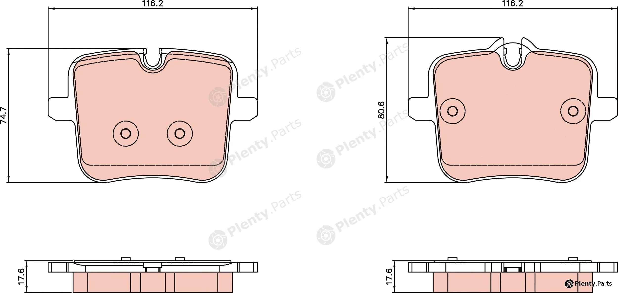 TRW GDB8356 — Brake Pad Set, disc brake