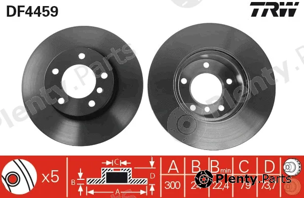 TRW DF4459 — Brake Disc