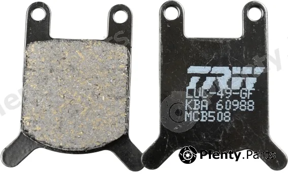 TRW MCB508 — Brake Pad Set, disc brake Organic Allround
