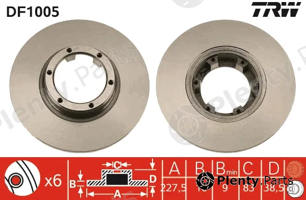 TRW DF1005 — Brake Disc