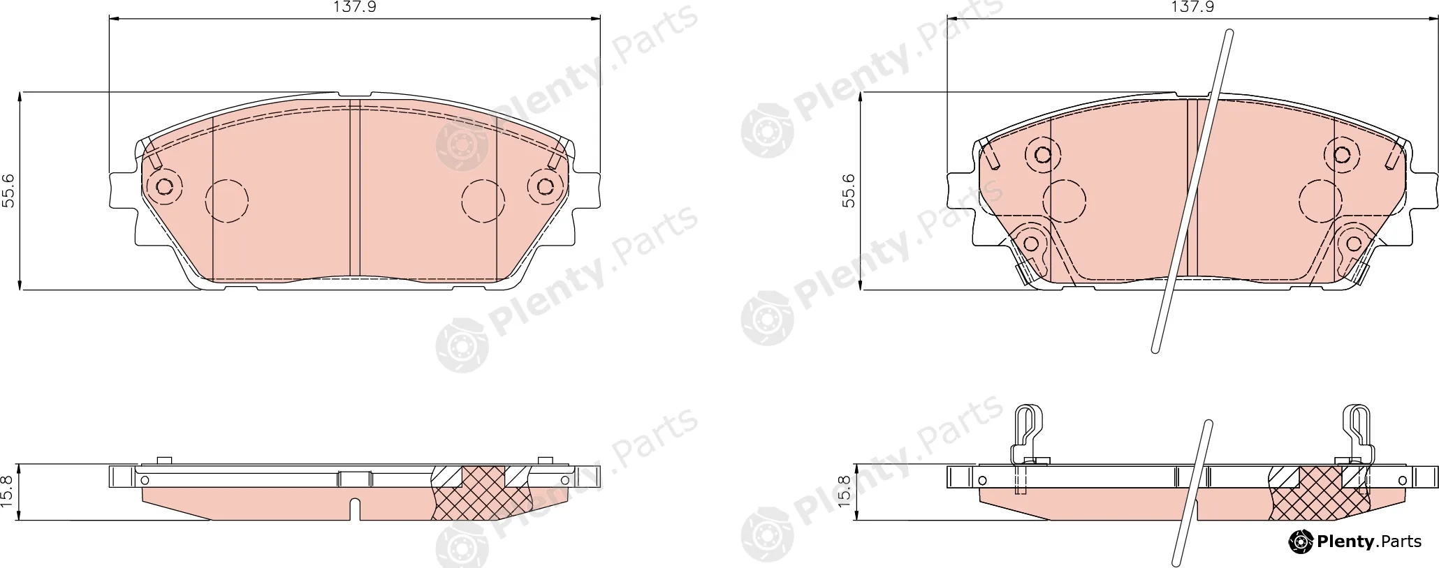 TRW GDB8317 — Brake Pad Set, disc brake