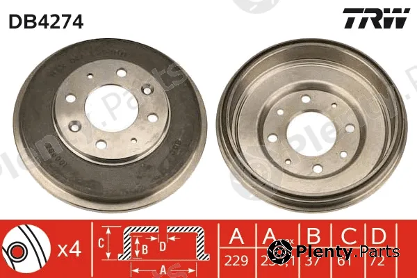 TRW DB4274 — Brake Drum