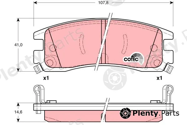 TRW GDB1309 — Brake Pad Set, disc brake COTEC