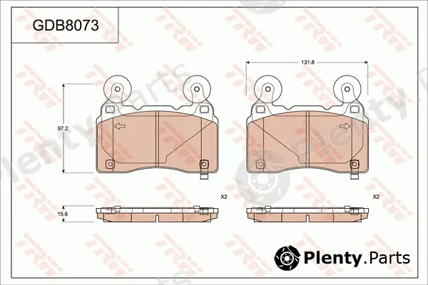 TRW GDB8073 — Brake Pad Set, disc brake