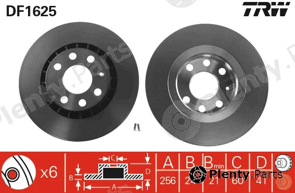 TRW DF1625 — Brake Disc
