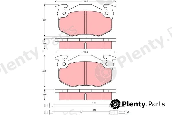 TRW GDB313 — Brake Pad Set, disc brake