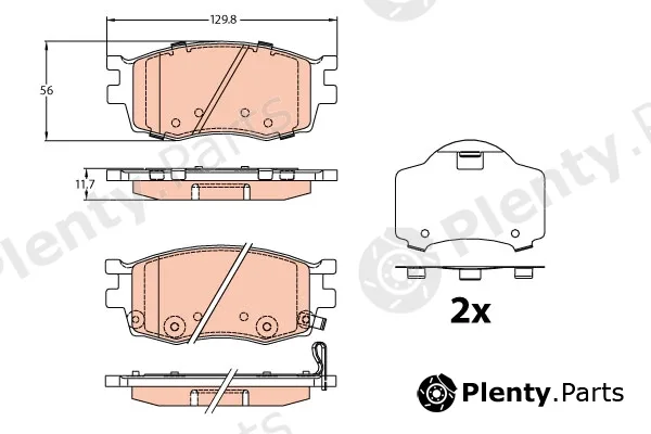 TRW GDB3226DT — Brake Pad Set, disc brake DTEC COTEC