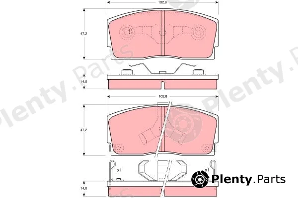 TRW GDB886AT — Brake Pad Set, disc brake ATEC