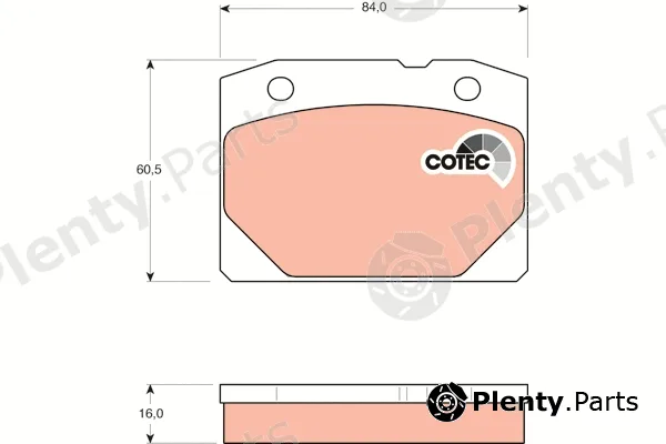 TRW GDB140 — Brake Pad Set, disc brake COTEC
