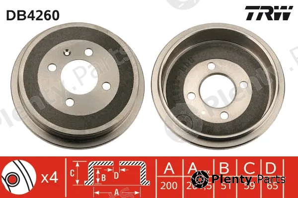 TRW DB4260 — Brake Drum