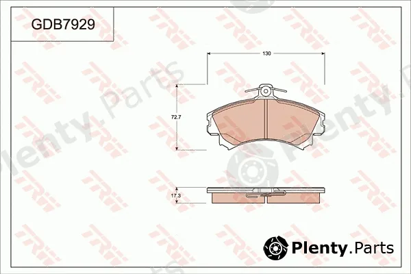TRW GDB7929 — Brake Pad Set, disc brake
