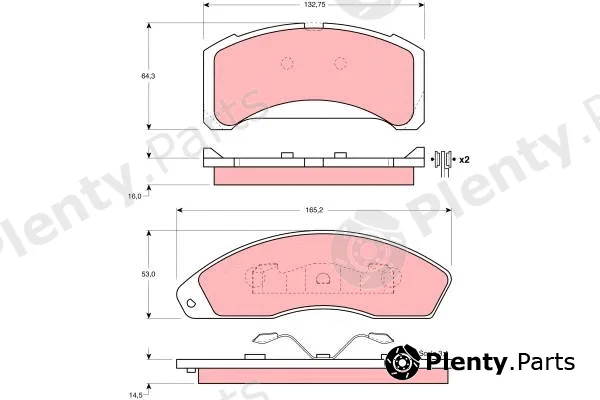 TRW GDB4034 — Brake Pad Set, disc brake