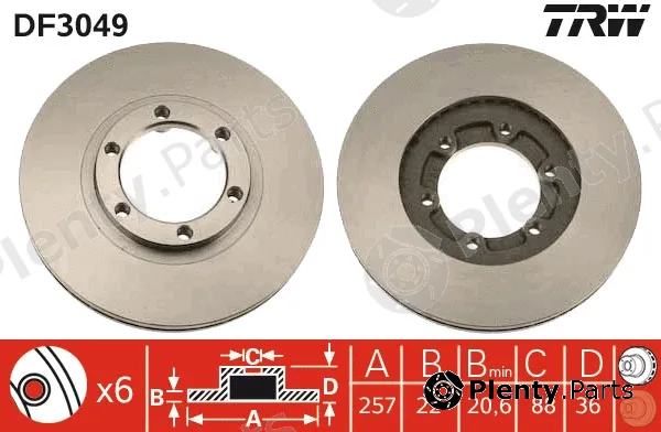 TRW DF3049 — Brake Disc