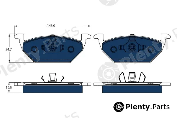 TRW GDB1984BTE — Brake Pad Set, disc brake ELECTRIC BLUE