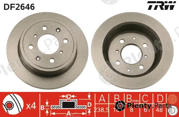 TRW DF2646 — Brake Disc