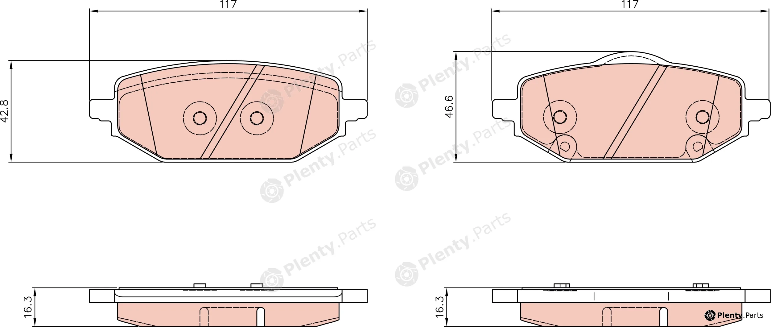 TRW GDB8190 — Brake Pad Set, disc brake