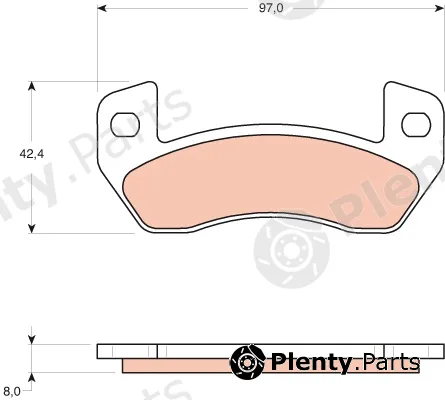 TRW GDB1680 — Brake Pad Set, disc brake