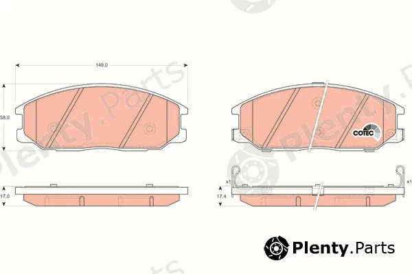 TRW GDB3297 — Brake Pad Set, disc brake COTEC