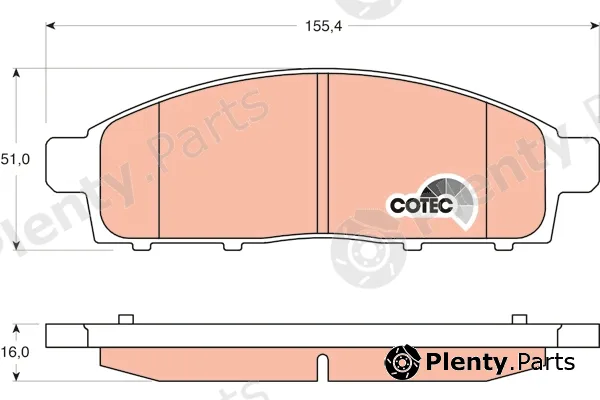 TRW GDB3435AT — Brake Pad Set, disc brake ATEC