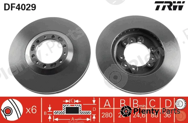 TRW DF4029 — Brake Disc