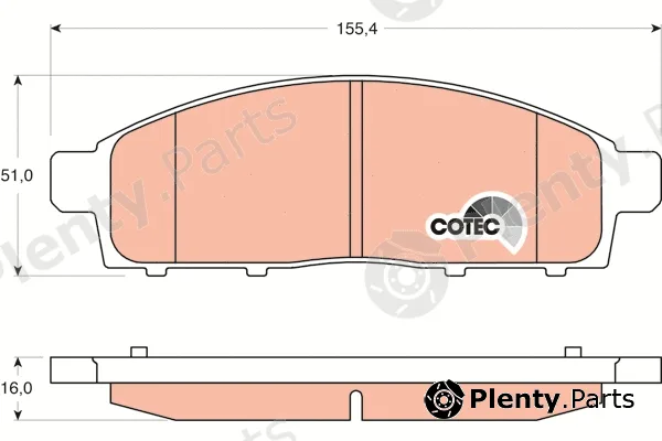 TRW GDB3435 — Brake Pad Set, disc brake COTEC