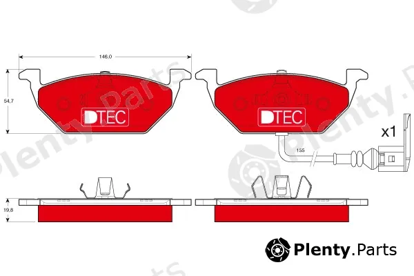 TRW GDB1386DTE — Brake Pad Set, disc brake DTEC COTEC