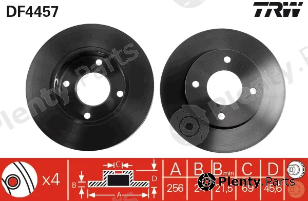 TRW DF4457 — Brake Disc