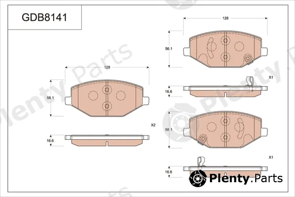 TRW GDB8141 — Brake Pad Set, disc brake