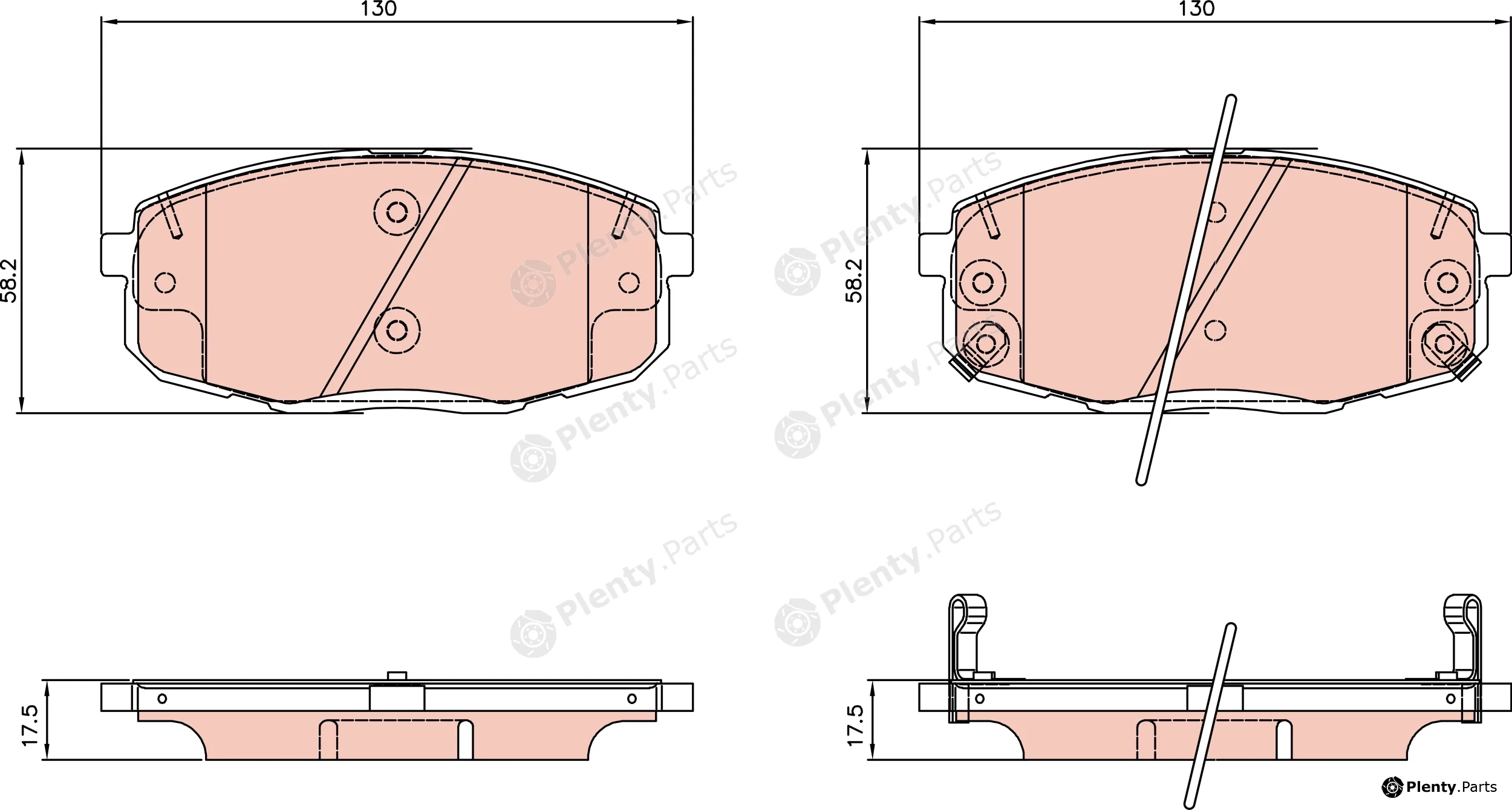 TRW GDB8120 — Brake Pad Set, disc brake