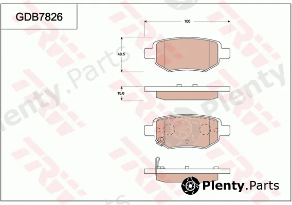 TRW GDB7826 — Brake Pad Set, disc brake