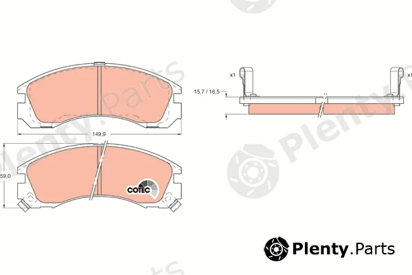 TRW GDB1126 — Brake Pad Set, disc brake COTEC