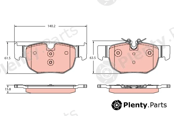 TRW GDB2374 — Brake Pad Set, disc brake
