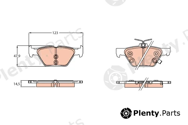 TRW GDB3639 — Brake Pad Set, disc brake