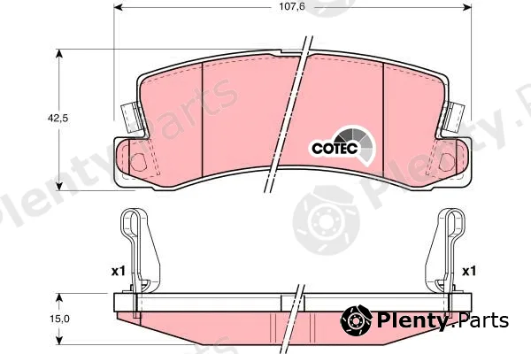 TRW GDB3164 — Brake Pad Set, disc brake COTEC
