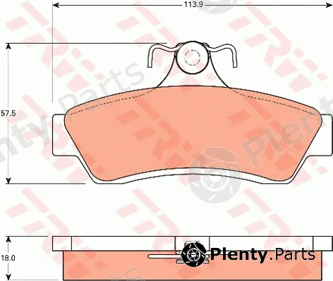 TRW GDB7586 — Brake Pad Set, disc brake