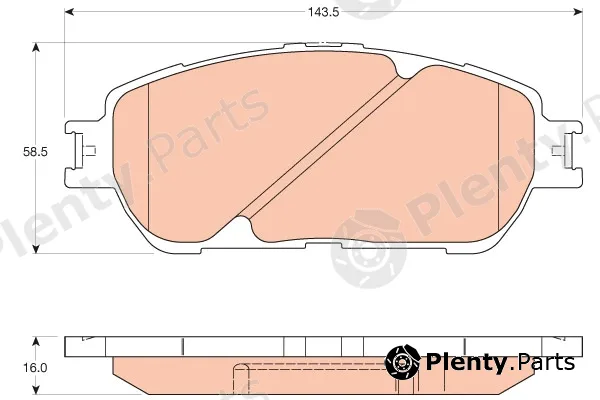 TRW GDB3610 — Brake Pad Set, disc brake