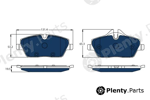 TRW GDB2038BTE — Brake Pad Set, disc brake ELECTRIC BLUE